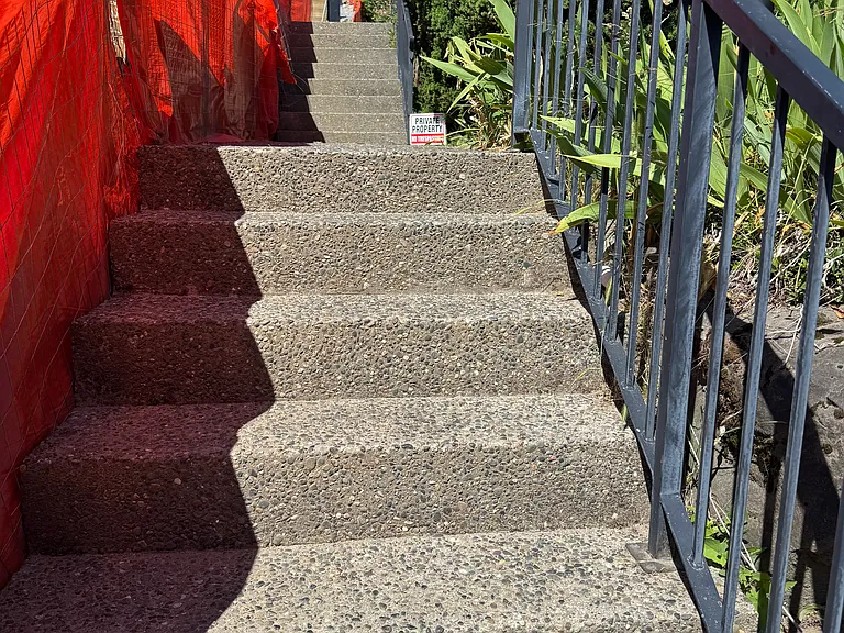 stairs from street to sidewalk
