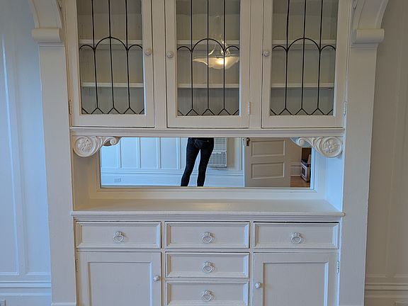 Built in cabinet (original) in the living room.
