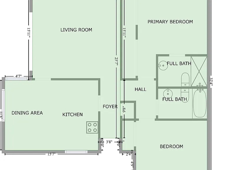 Floorplan 1100 square feet