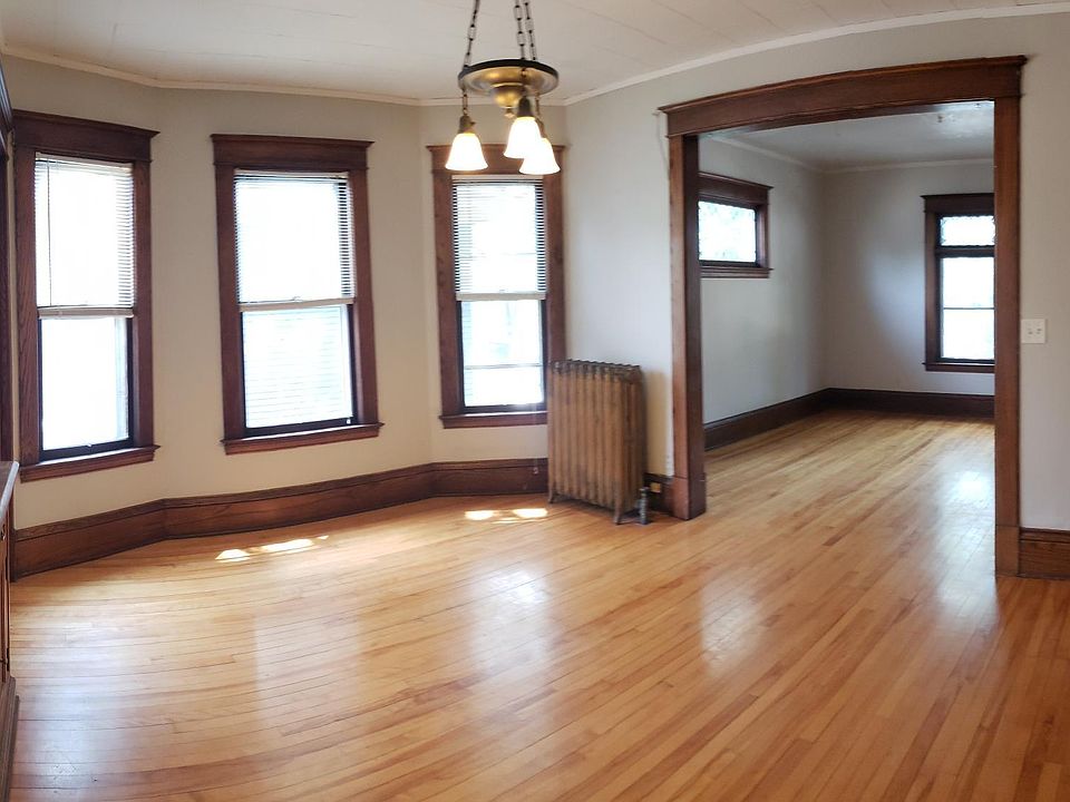 From built-in buffet into living room/entry area.