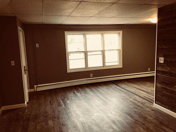 living room with accent wall