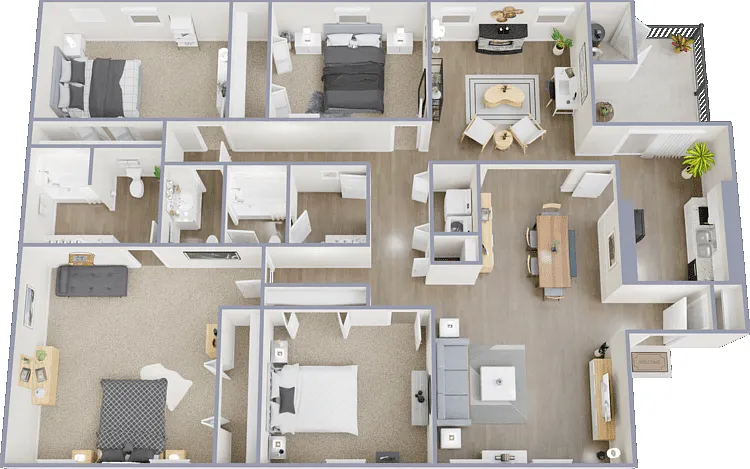 4x2.5 Floorplan Diagram