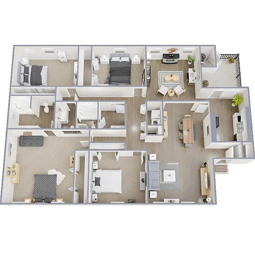 Floor plan 4X25