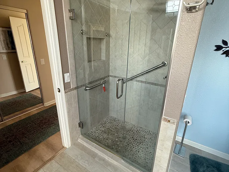 Shower in master bathroom