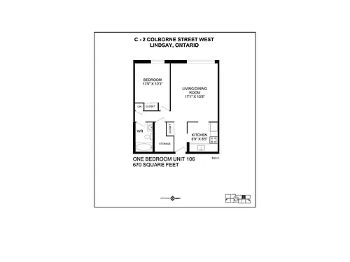 Floor plan 1bdrm 1 Bed 1 Bath 7