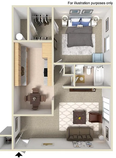 Floor plan One Bedroom