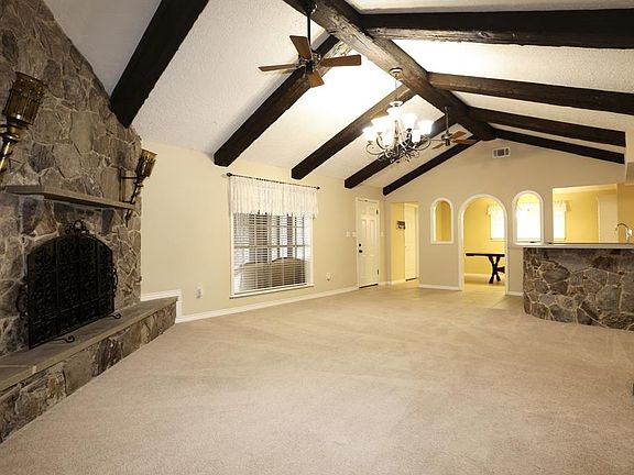 Great for entertaining in this oversized den.