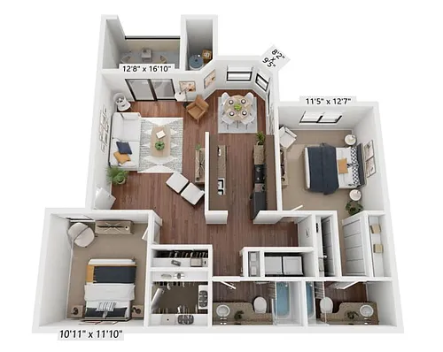 Floor plan 2X2-1050
