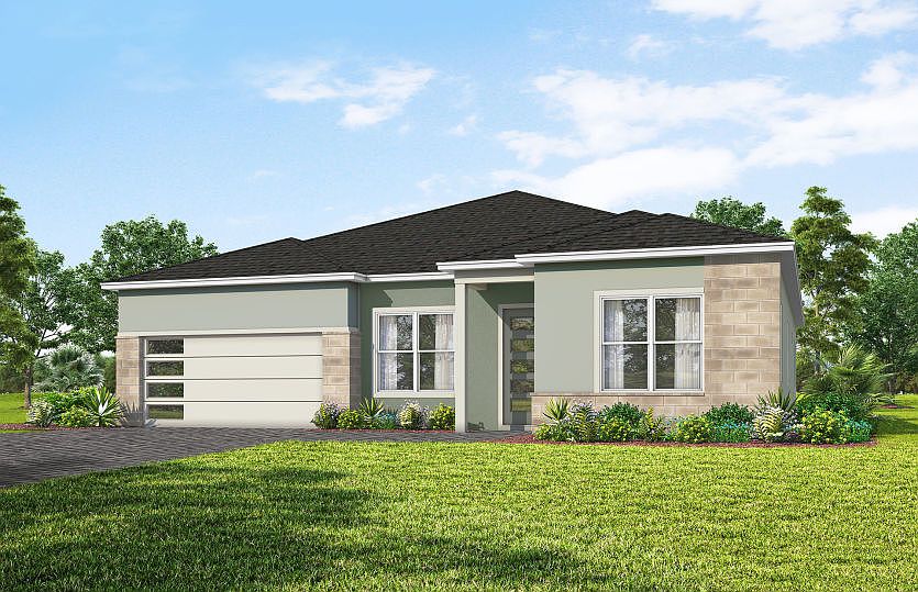 Merlot MD1 Elevation w Stone