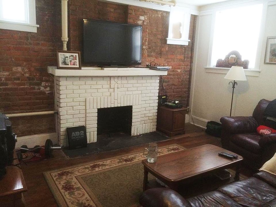 Cool exposed brick in living room