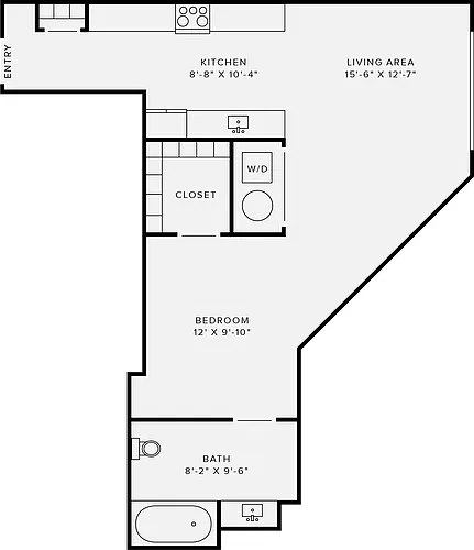 Floor plan Studio Style B Accessible
