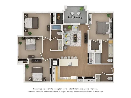 Floor plan 4 Bed 2 Bath