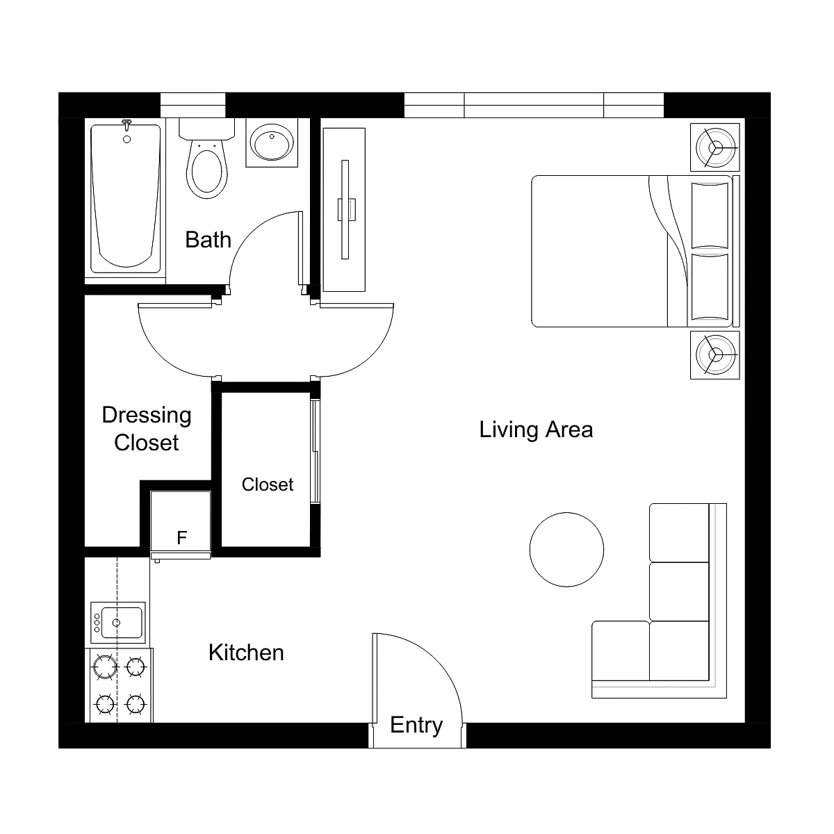 Floor plan Studio