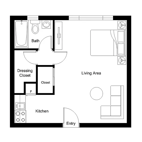 Floor plan Studio