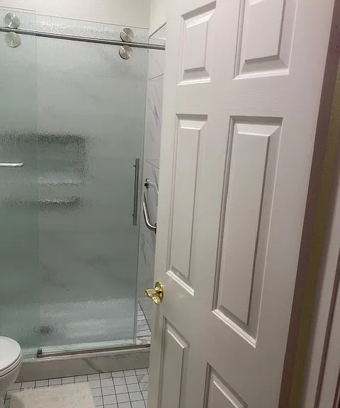 entrance to bathroom