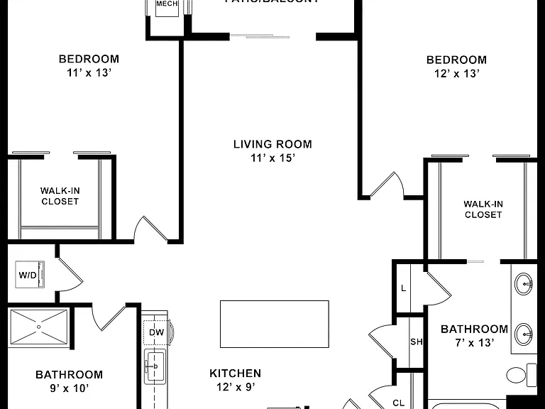 B3 Floor plan W Dimensions B3 Floor plan W Dimensions