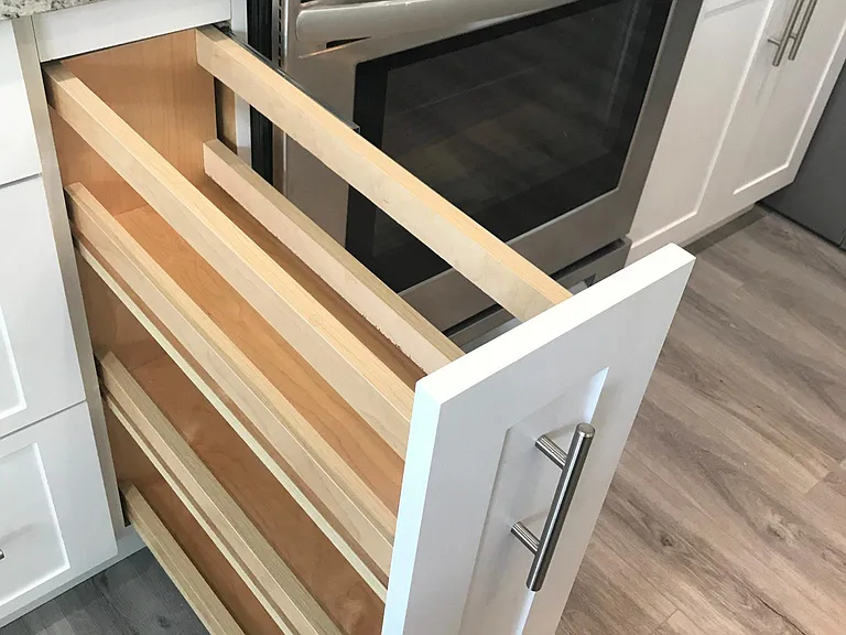 Spice rack next to the range!