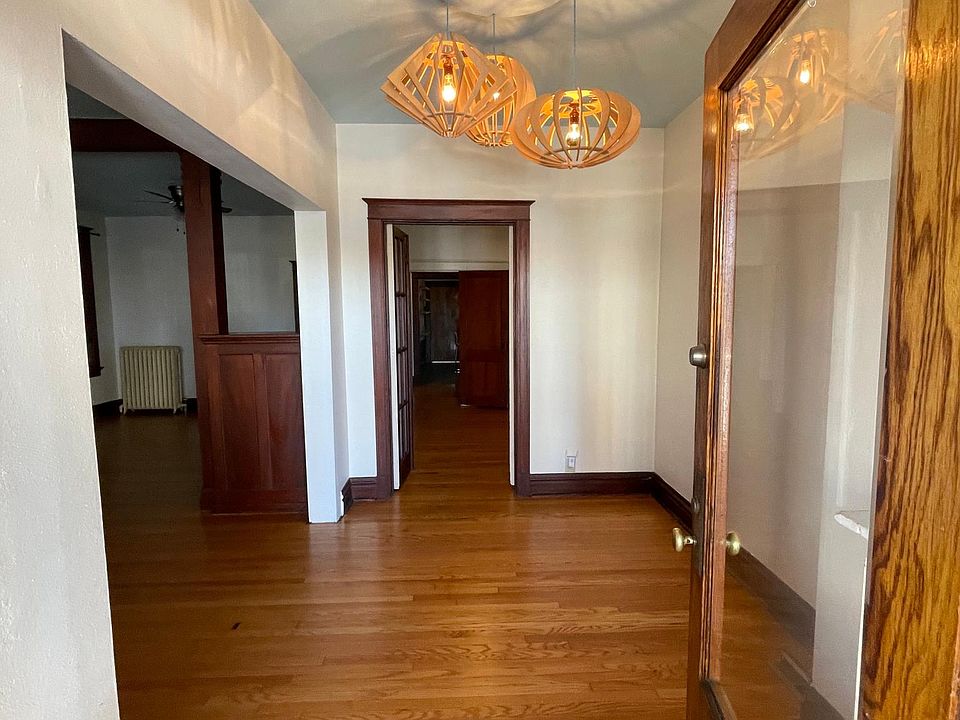 Entry Foyer with a custom pendant light installation.