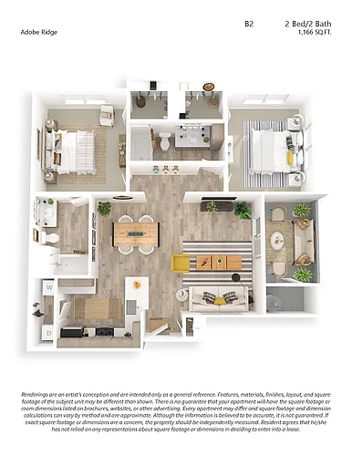 Floor plan B2 2X2