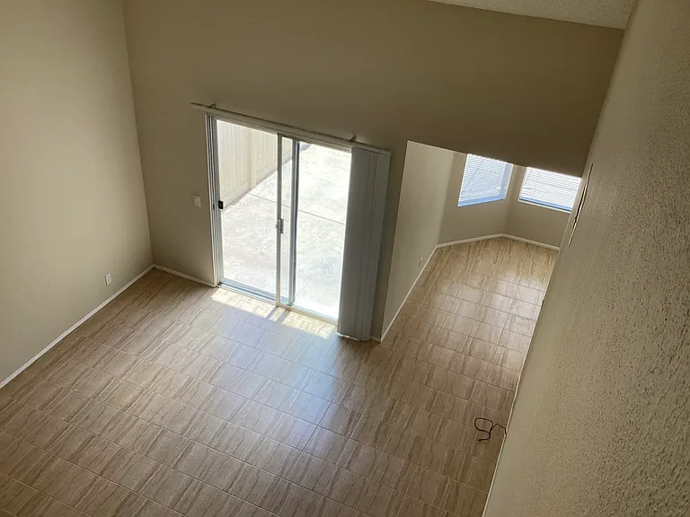Living Room shot from upstairs hallway overlook