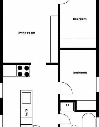 floor plan with movable closets in bedrooms