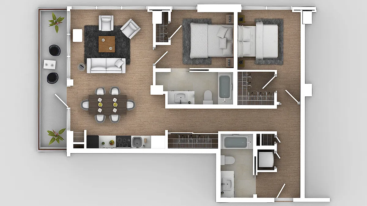 Floor plan 2X2