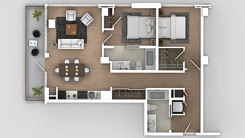 Floor plan 2X2