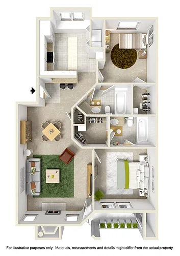 Floor plan 2Bedroom/2Bath