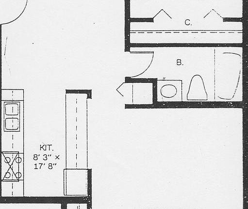 432 D 1,000 SF FLOOR PLAN