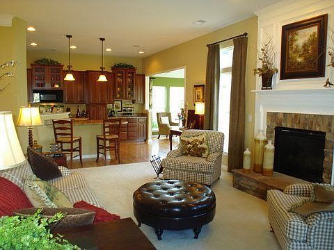 Great room into kitchen
