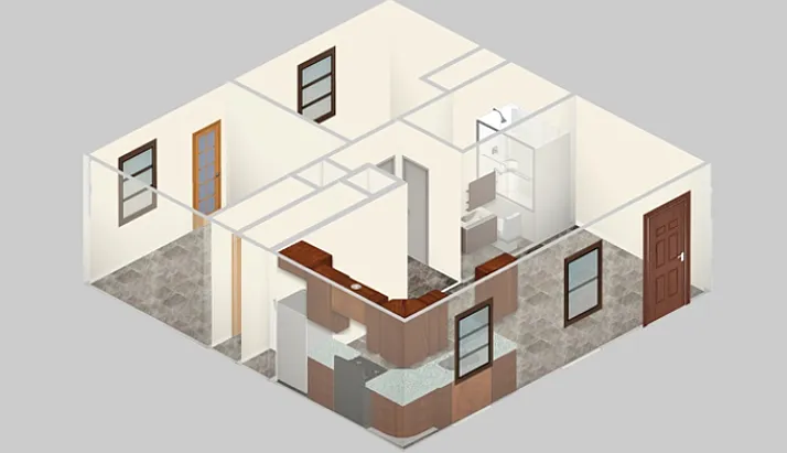Floor plan 2 Bedroom