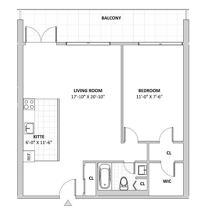 Floor plan One Bedroom