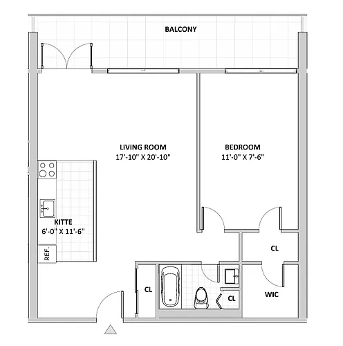 Floor plan One Bedroom