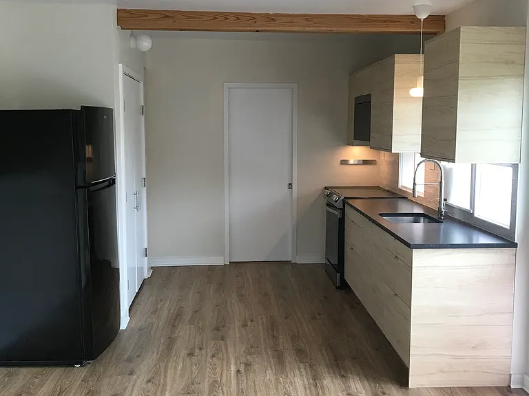 Pocket door of bathroom closed