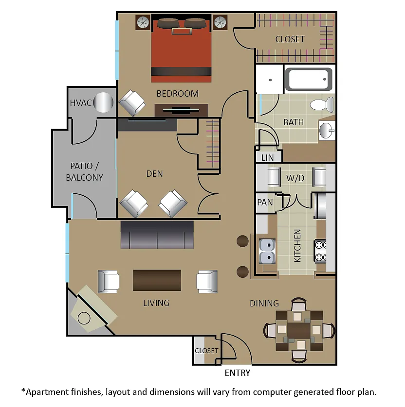 Floor plan B + DEN