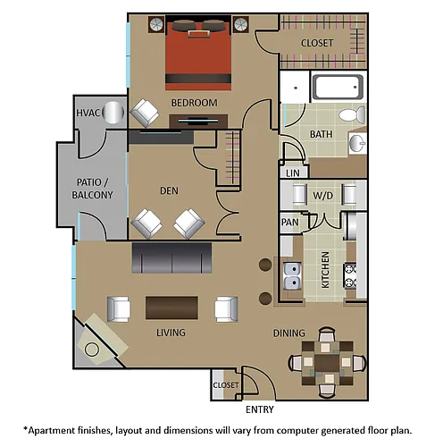 Floor plan B + DEN