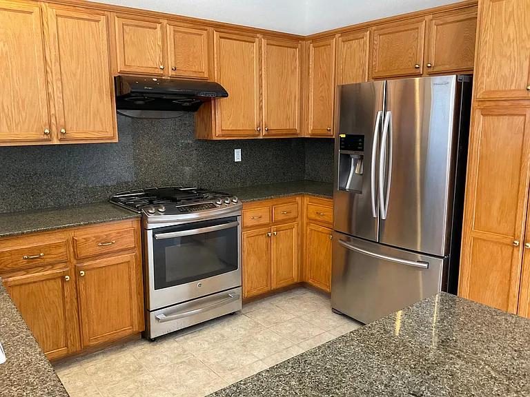 Kitchen with granite countertops