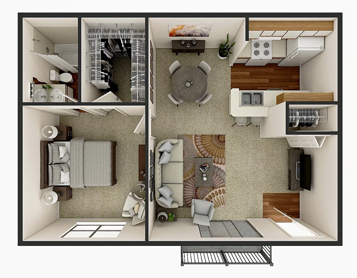 Floor plan 1 Bedroom