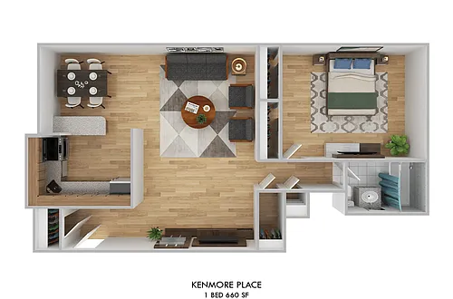 Floor plan One Bedroom