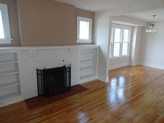 Family Room with wood burning fire place 