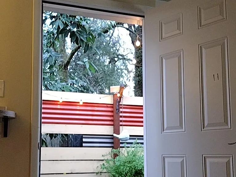 Front door opens to a private patio