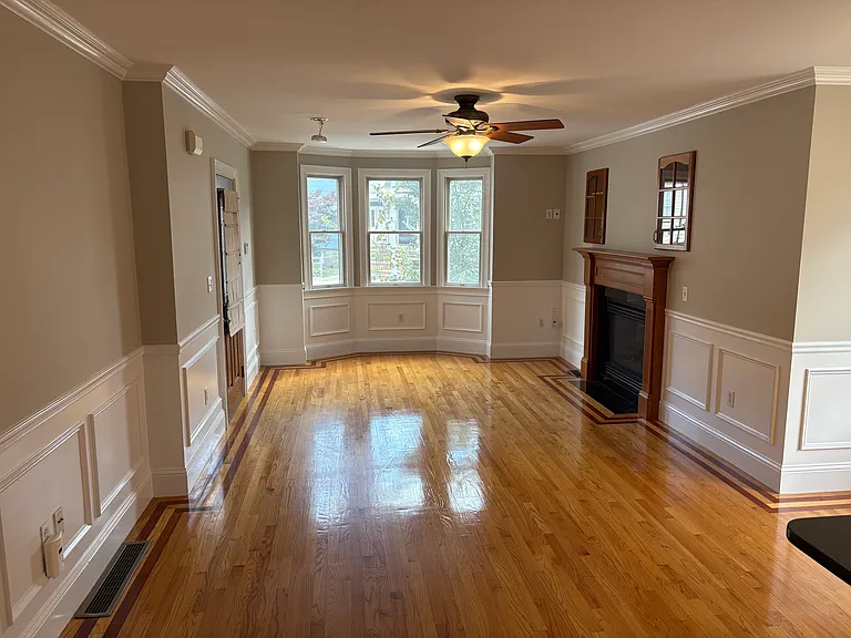 Front living room with gas fire place
