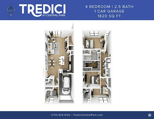 Floor plan 4 BD / 2.5 BA