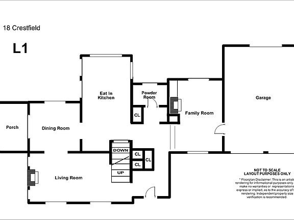 Main level floor plan
