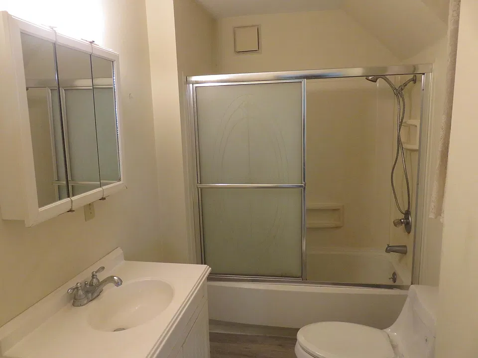 Bathroom with full tub