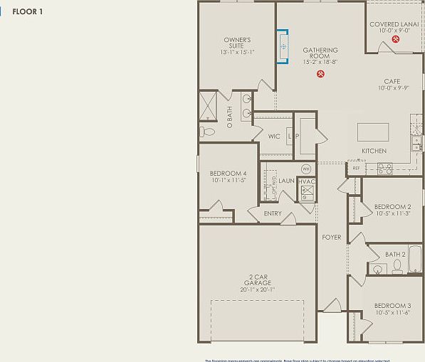 Ibis Floor Plan, Quick Move-In Home, Floor 1