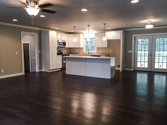 Open kitchen, living, dining