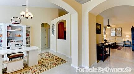 As you enter the house