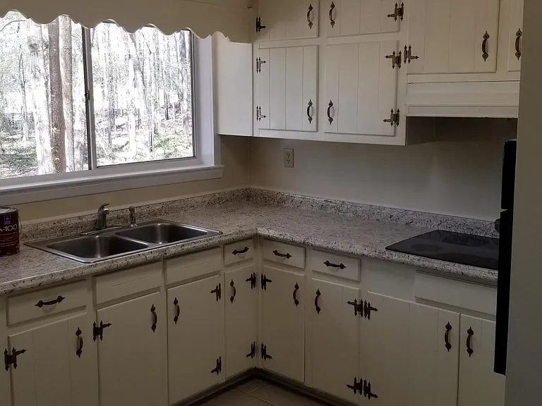 Clean Kitchen with real wood cabinets