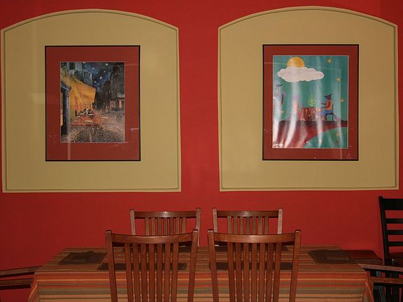 Art Niches in Dining Room